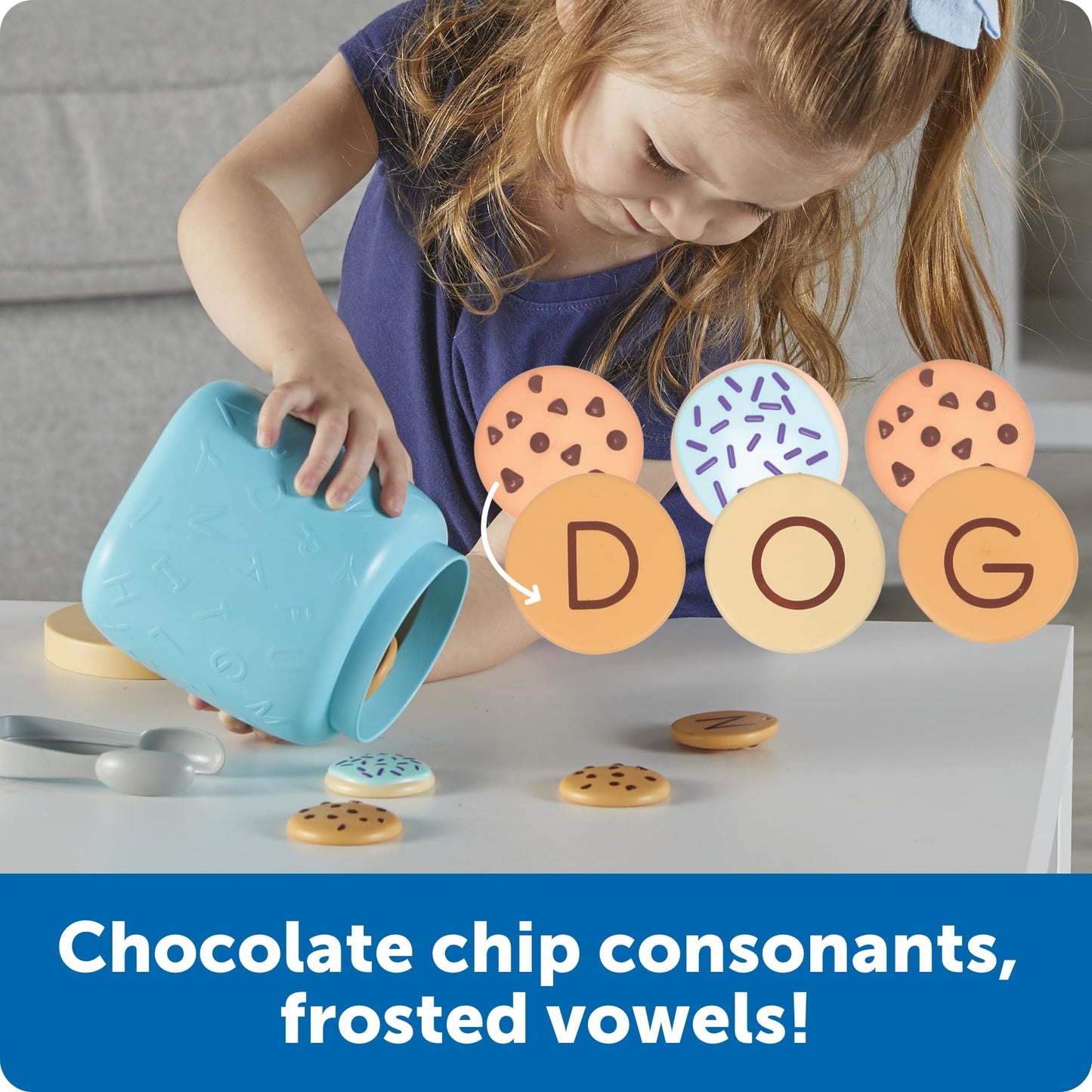 Learning Resources Alphabet Cookie Jar - ABC Toys for Kids, Alphabet Activities, Phonics Practice, Reading Practice, Language Development, Toddler Montessori Toys, Birthday Gifts for Boys and Girls