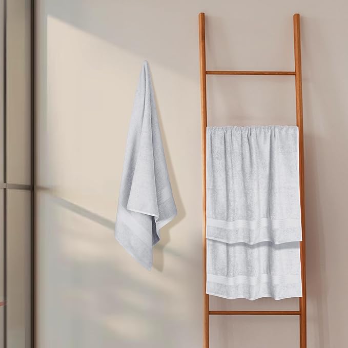 GLAMBURG Premium Cotton 4 Pack Bath Towel Set