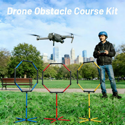 Drone Obstacle Course Gate Kit - 3 Different Sizes FPV RC Racing Game Loop Gates, Easy to Build & Carry Competition Set for Kids & Adults