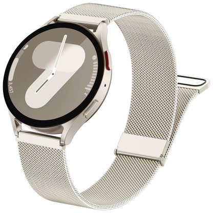 GEAK Metal Bands Compatible with Galaxy Watch 7 Band 6 5 4 FE Active 2 40mm 44mm/Galaxy 5 pro 45mm/Classic, 20mm Stainless Steel Milanese Mesh Loop Magnetic Strap for Samsung Watch Bands Women Men