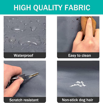 Dog Bed Cover,Waterproof Tough Plastic DIY Pet Bed Cover,Non Stick Hair Easy to Clean Rectangular Fillable Dog Bed Covers with Zipper(Dark Grey,30" L x 20" W x 4" Th,Cover Only)