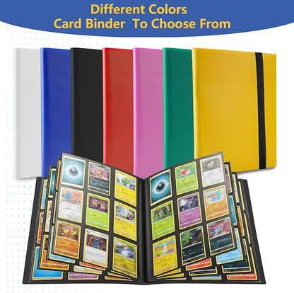 Card Binder 9 Pocket, Premium Card Book for 360 Cards, Sturdy Card Album for Collectible Cards, Side-Loading Card Collection Folder for TCG, MTG, Other Game Cards, Sport Cards, Black