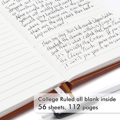 feela 6 Pack Pocket Mini Notebooks Bulk, Small Cute Memo Notepads Hardcover College Ruled Lined Journals with Pen Holder for School Business Work, with 6 Black Pens, 3.5”x 5.5”, A6, Brown