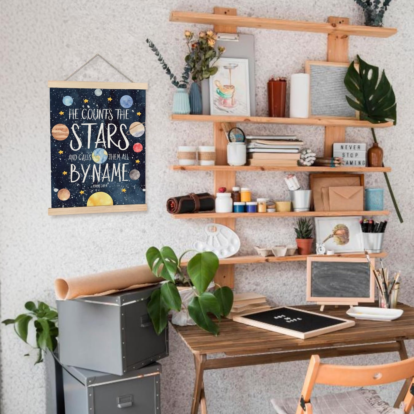 URLLUAE Solar System Poster Hanger Frame, Space Nursery Wall Art Decor,Solar System for Kids,Outer Space Room Decor for Boys Room,16x24 Inches