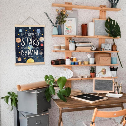 URLLUAE Solar System Poster Hanger Frame, Space Nursery Wall Art Decor,Solar System for Kids,Outer Space Room Decor for Boys Room,16x24 Inches