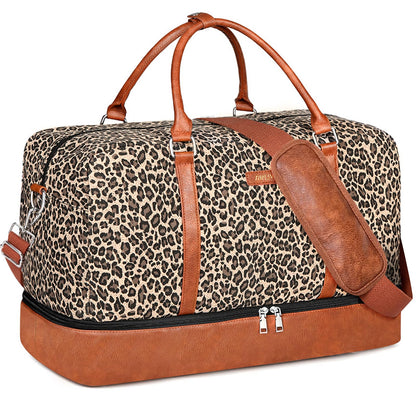 IBFUN Weekender Bags for Women, 21" Weekender Travel Bag, Travel Duffle Bag with Shoe Compartment Carry on Overnight Duffel Bag for Weekend Travel Business Trip