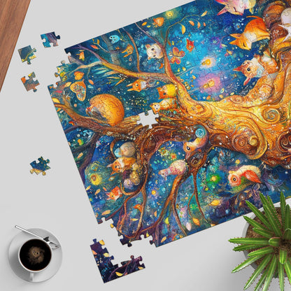 TangMosaic Treehouse Family Jigsaw Puzzle, 1000 Piece Puzzle for Adults, Impossible Hard Difficult Challenging Puzzles for Adults 1000 Pieces, Home Decoration Puzzle, Interlock Perfectly No Dust