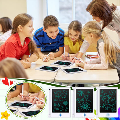 Nezyo 16 Pack 4.5 Inch Mini LCD Writing Tablet for Kids Electronic Doodle Board Bulk Erasable Drawing Tablet Reusable Writing Pad for Girls Boys Party Favor Goodie Bag Classroom Gifts(White)