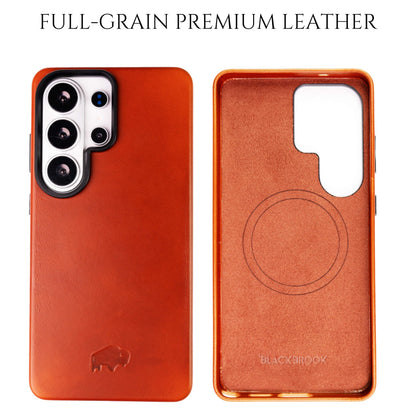 BLACKBROOK for Samsung S26 Ultra Wallet Case, Full Grain Leather, Carter Detachable 2-in-1 Set, Designed for MagSafe and Wireless Charging, RFID 4 Card Slots, Premium Gift Box