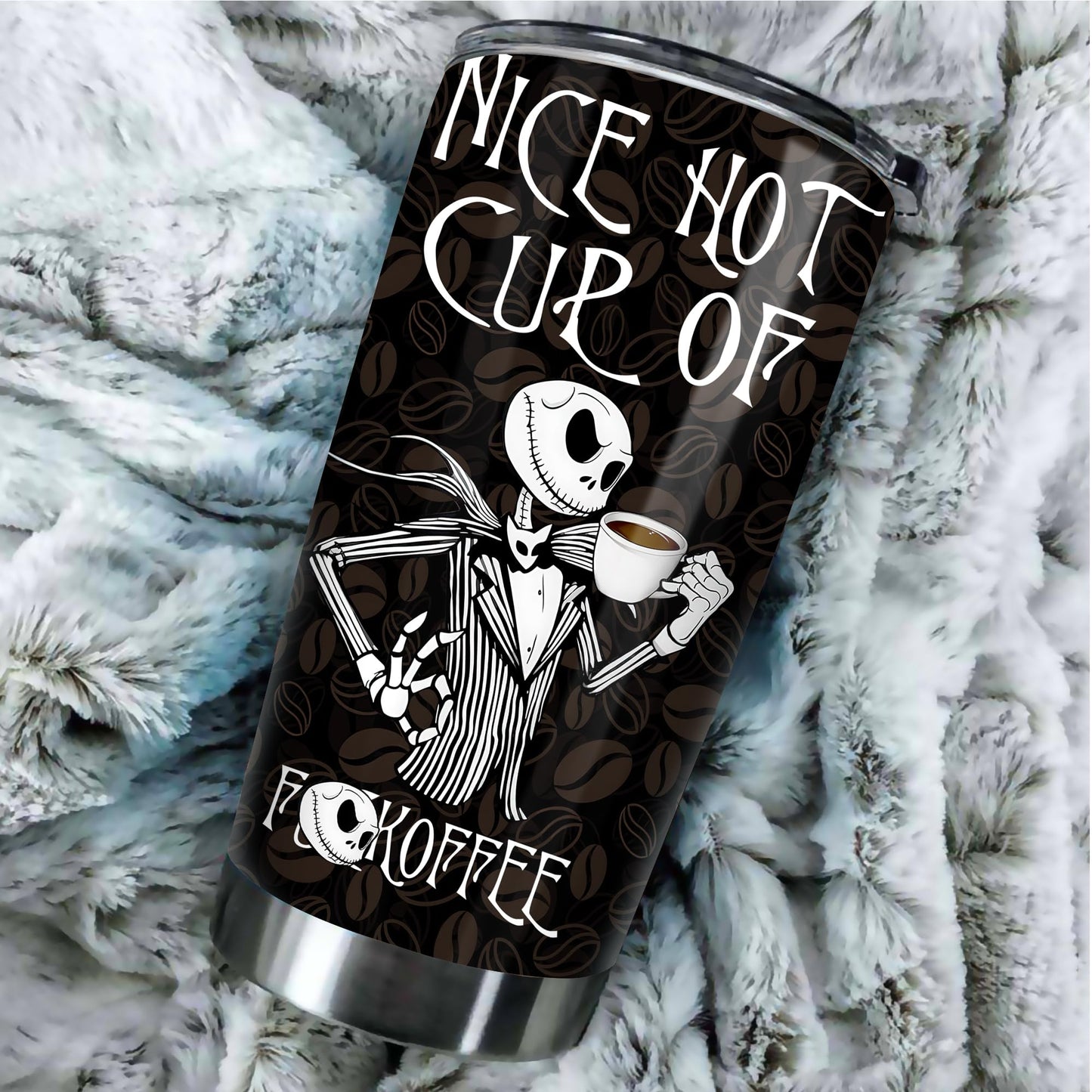 Christmas Gifts for Cartoon Lovers, Nice Hot Cup Of A Nightmare Before Coffee, Jack Nightmare Before Coffee Tumbler with Lid, Skeleton Mug, Christmas Movie Cup, Birthday Gifts for Movie Lovers