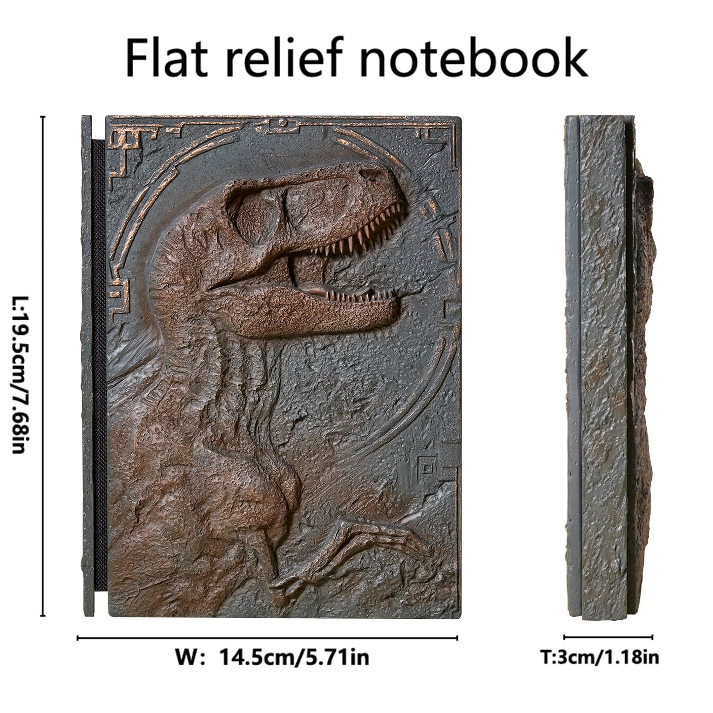 Txyooczy T rex notebook,3D dinosaur fossil, Tyrannosaurus rex, Jurassic, Retro diary writing, Handmade daily journal, Dnd, Travel sketchbook for drawing