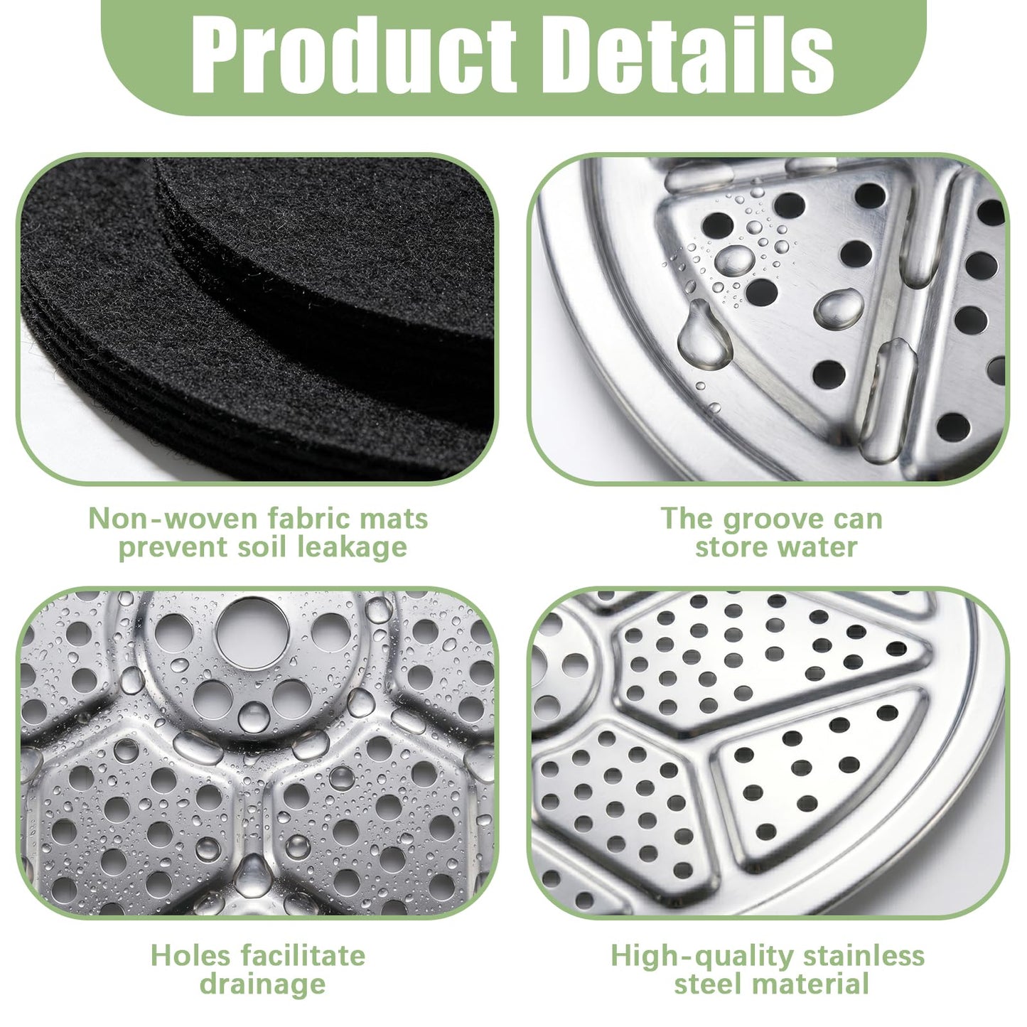 luperasol 8PCS Planter Inserts for Large Pots, 13" Reusable Round Planter Inserts for Large Tall Pots and Liner with Drainage Holes for Place Inside Planters Use Less Potting Soil