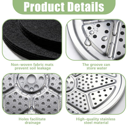 luperasol 8PCS Planter Inserts for Large Pots, 13" Reusable Round Planter Inserts for Large Tall Pots and Liner with Drainage Holes for Place Inside Planters Use Less Potting Soil