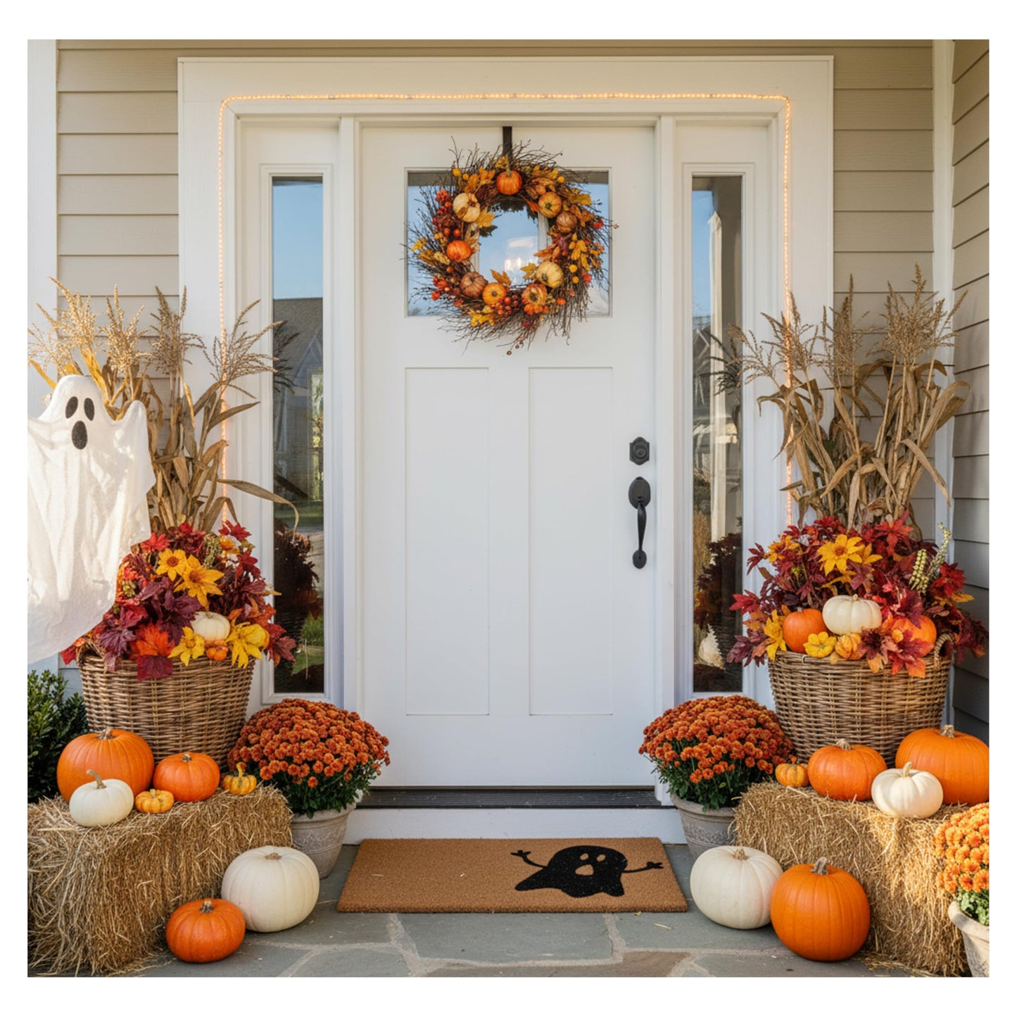 Calloway Mills 102012448 Natural/Black Ghost Doormat, 24" x 48"