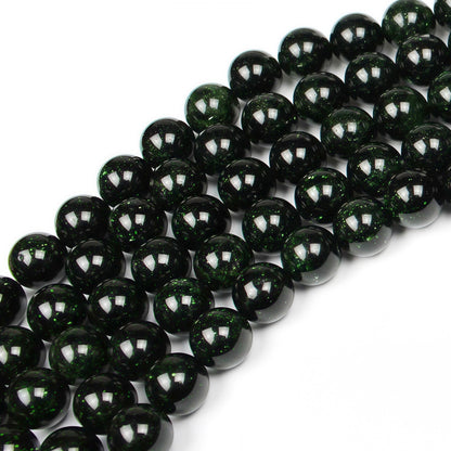 MJDCB Best Sellers Green Sand Stone Round Stone Beads for Jewelry Making DIY Bracelet Necklace (8mm)