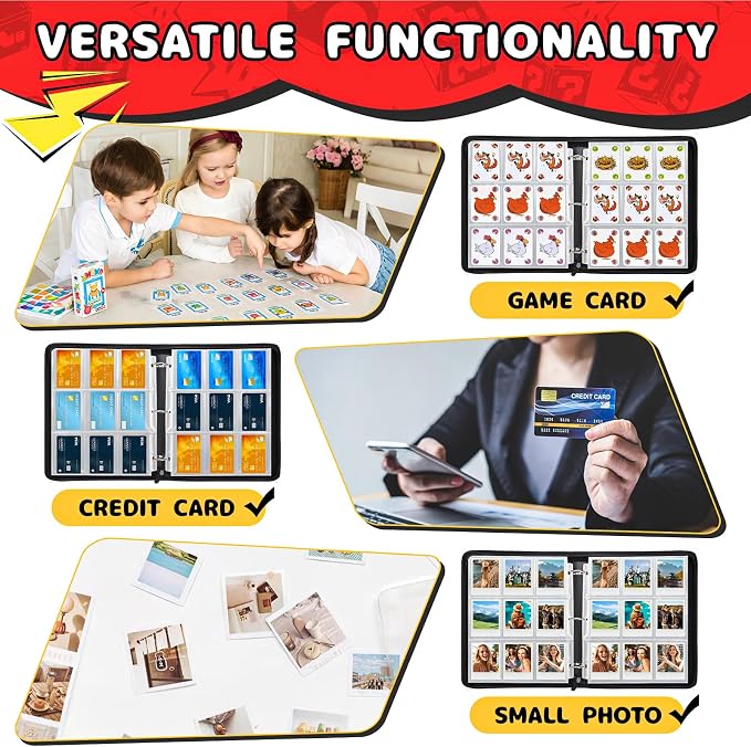Card Binder 9 Pocket, 900 Pockets Extra Large Trading Card Binder with Zipper, PU Leather Waterproof Card Album Holder, 3-Ring Collectible Card Book for TCG, MTG, Game Cards，Red & White
