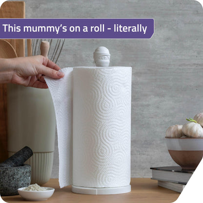 Peleg Design Tangled Joe - Fun Kitchen Gadget, Cute Paper Towel Holder with Mummy Design, Cool and Decorative Kitchen Roll Stand for Halloween & Everyday Use