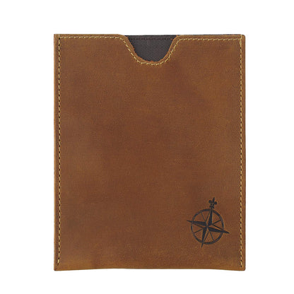 WANDERINGS Leather Passport Holder – Travel - Handmade Genuine Leather Wallet with Passport Pocket and Card Slots - RFID Blocking for Security Against Data Theft