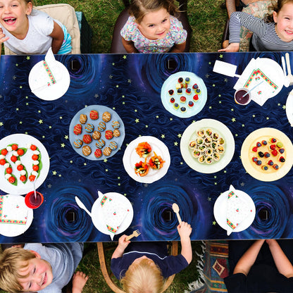 3 Pcs Button Eyes Tablecloths Button Party Decorations Samhain Plastic Table Cover Cartoon Movie Theme Fantasy Keyhole Disposable Rectangle Table Cloth for Witch Horror Birthday Supplies 108x54 Inch