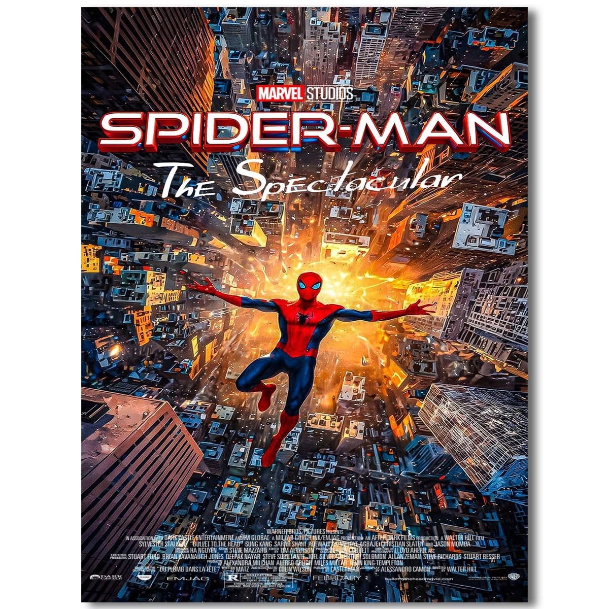 COMOR MOVIE Spiderman Poster For Fans Kids Birthday Party Decorations Gitfs-Spider-Man Wall Art-Spiderman Wall Decor-Canvas Prints Picture For Teen Boy Girls Bedroom Decor