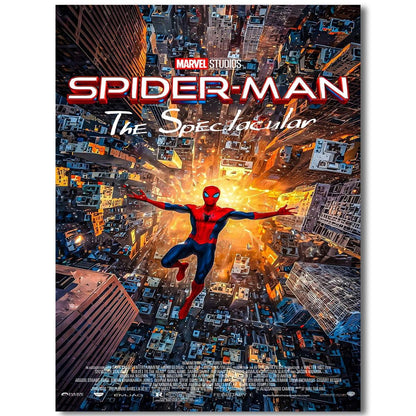 COMOR MOVIE Spiderman Poster For Fans Kids Birthday Party Decorations Gitfs-Spider-Man Wall Art-Spiderman Wall Decor-Canvas Prints Picture For Teen Boy Girls Bedroom Decor