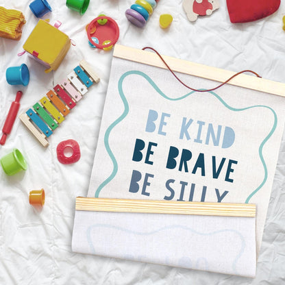 LKETW Kids Positive Affirmations Poster Hanger Frame 12x16 Inch, Be Kind Inspirational Wall Art Posters for Classroom, Motivational Hanging Banner Decor for Kids Nursery Room Bedroom Playroom