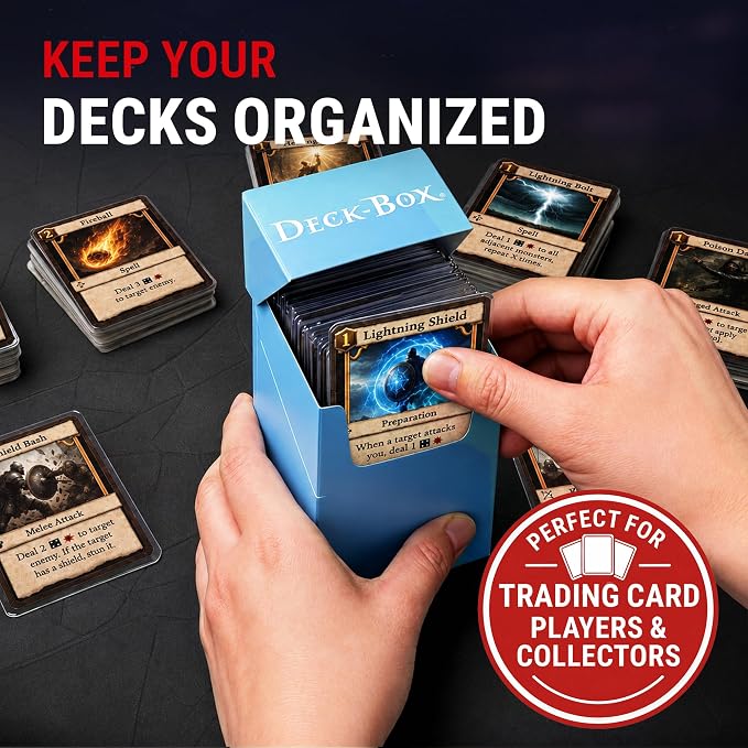 Ultra-Pro Deck Box, Set of 6 (Orange, Purple, Light Blue, Pink, Yellow, Light Green)