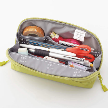 LIHIT LAB Pen Case (Pencil Case), Water & Stain Repellent, 8" x 4'', Black (A7688-24)