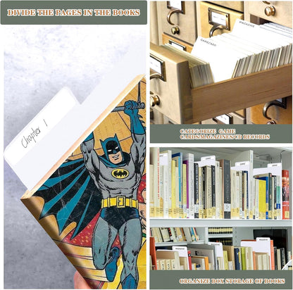 100 Pieces Comic Book Dividers with Tabs,Patient Divider Cards,Card Dividers Comic Book Boards for Storage Boxes 11.22 X 7.24 Inche