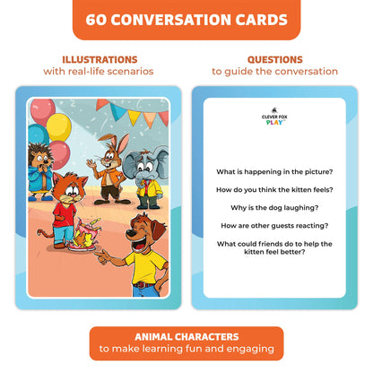Who What Why Conversation Cards for Kids – Learning Game for Social Skills, Emotional Intelligence & Critical Thinking – Speech Therapy Resources, Sequencing Game & Articulation Materials, Ages 4+