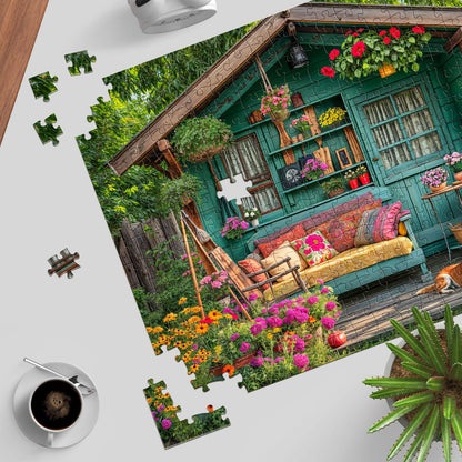 TangMosaic 1000 Piece Puzzle for Adults, Flower House Jigsaw Puzzle, Family Puzzles Game, Interlock Perfectly No Dust, Home Decoration Puzzle, Gifts for Parents Mother's Father's Day