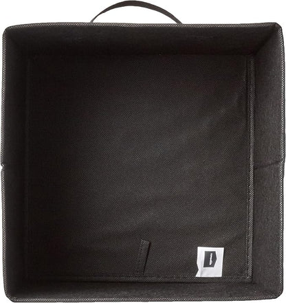 Amazon Basics Collapsible Fabric Storage Cube Bins Organizer with Handles, Organization Containers, Multifunctional, 13" x 13" x 13", Black, 6-Pack