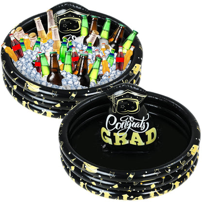 Silipull 2 Pack Graduation Inflatable Party Cooler 2026 Graduation Decorations Inflatable Drink Cooler Bar Centerpiece 14 x 29 Inch for Beverage Picnic Pool Grad Outdoor Party