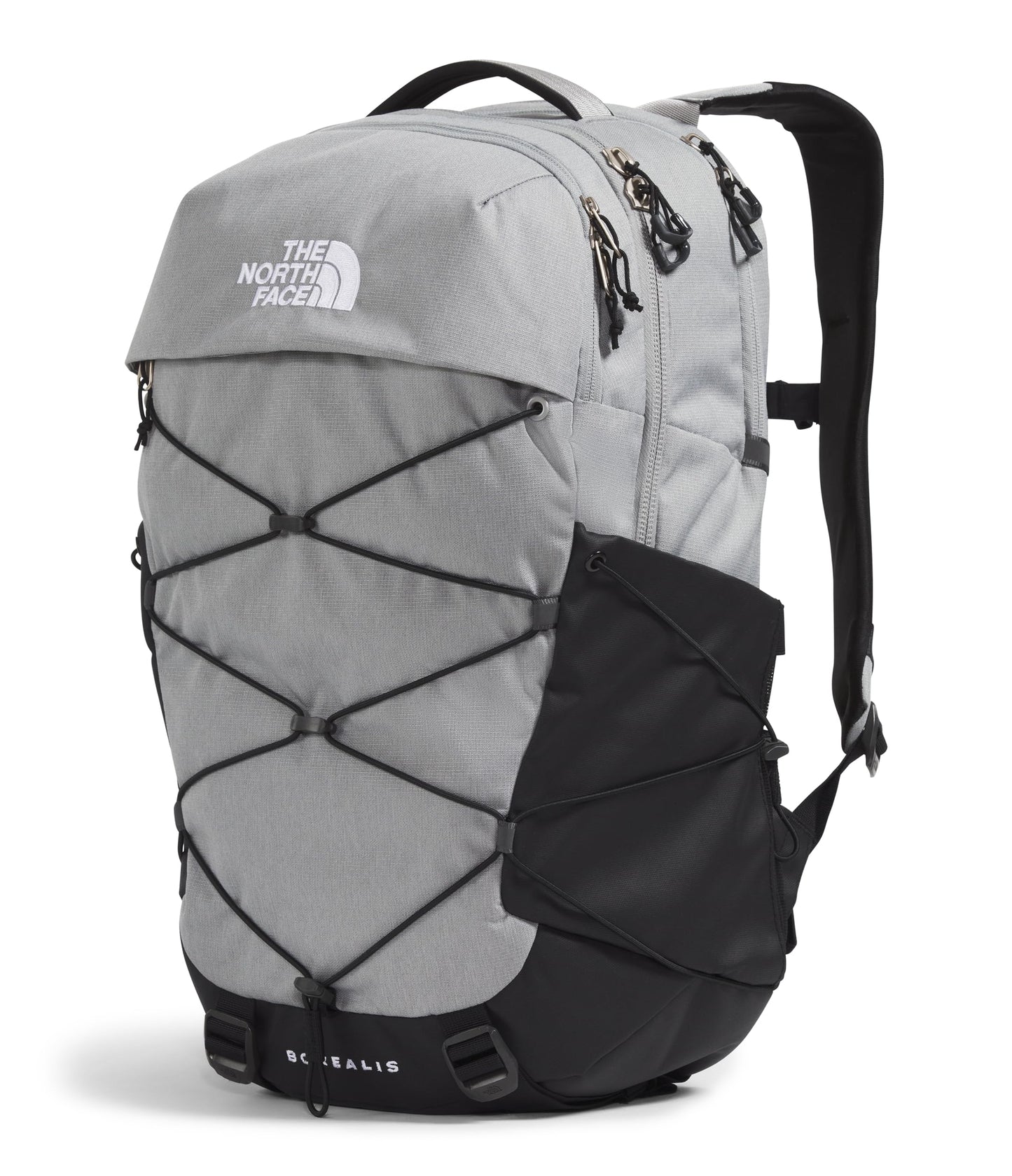 The North Face Borealis Commuter Laptop Backpack - Water Repellent, Laptop Sleeve, Large Main Compartment, Meld Grey Dark Heather/TNF Black-NPF, One Size