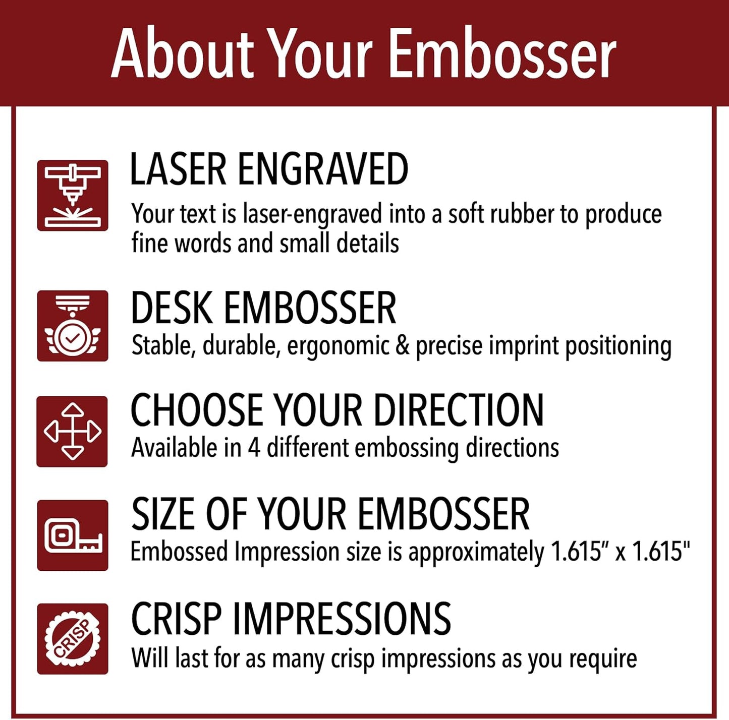 Maryland Round Notary Embosser | Official State Embosser | Official Seals | Meets State Specifications (Maryland, Round Embosser)