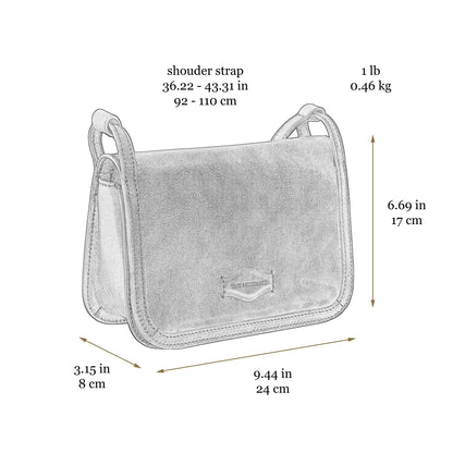 Time Resistance Leather Crossbody Bag – Messenger Bag with Magnetic Closure - Leather Handbag Purse for Women (Brown)