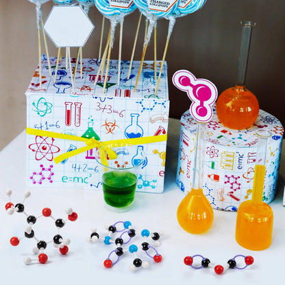 HFKPJRT Molecular Model Kit, 208 Pcs Molecular Model Kit Organic Chemistry, Atom Element Model Kits for Lessons in Chemistry, Gift for Teachers and Students to Raising Space Imagination 4 Set