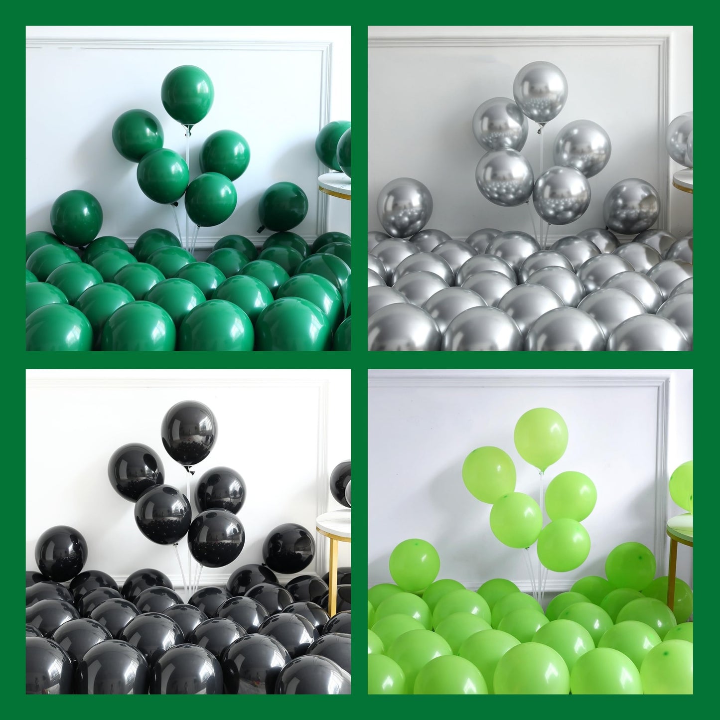 Enanal 154pcs Alien Balloon Arch Kit - Green Black Silver Latex Balloons with Alien/UFO/Cow/Burst Foil Balloons for Alien Decorations, Space Birthday, Trunk or Treat Car Decor