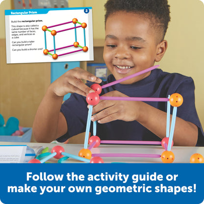 Learning Resources STEM Explorers Geomakers - 58 Pieces, Ages 5+ STEM Toys for Kids, Kindergartner Learning Toys, Shapes for Kids