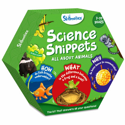 Skillmatics Flash Cards - Science Snippets Animals, STEM Learning Educational Toys & Learning Aids for Kids, Gifts for Boys & Girls Ages 7, 8, 9 & Up, Homeschool, Classroom & Travel Activity