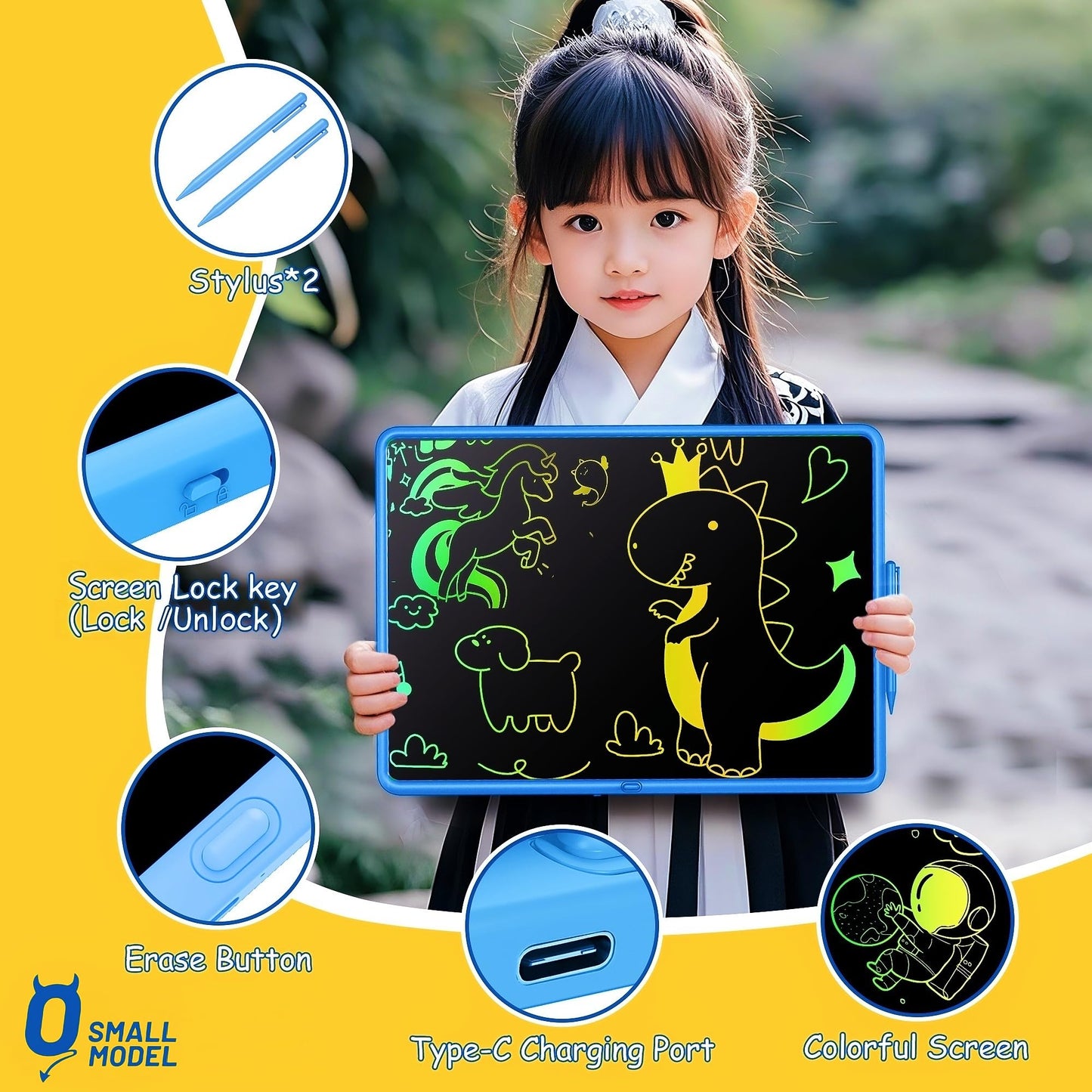 Kids Gifts Ideas, 20 Inch Large LCD Writing Tablet for Kids,Reusable Kids' Math Practice Toys – Fun & Educational,Rechargeable Drawing Toy for Boys and Girls,Creative Birthday Gifts for 3+ Years Old