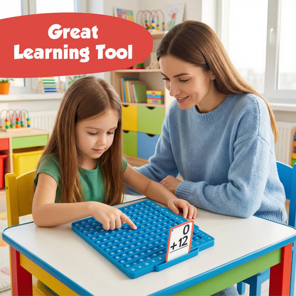 Torlam Math Board, Multiplication Game Board, 12x12 Math Manipulatives Game Board Multiplication,Division, Addition, Subtraction Games Toys for Kids, 1st, 2nd, 3rd, 4th, 5th, 6th Grade