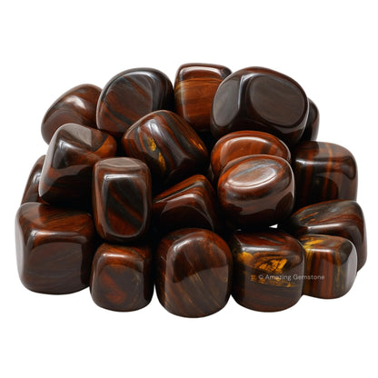 Amazing Gemstone Iron Tiger Eye Crystals and Healing Stones Tumbled - 1000+ Carats Iron Tiger Eye Stone, Healing Stones for Energy Balance, Stress Relief - Premium Polished Gems Rocks for Meditation