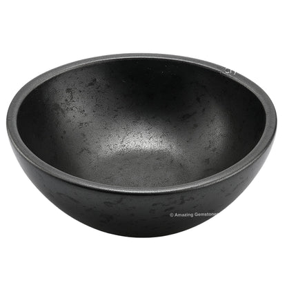 Hematite Crystal Bowl - 2 Inch Decorative Bowls for Room and Home Decor - Gemstone Healing Crystals for Elegant Display, Positive Energy Balance and Gift