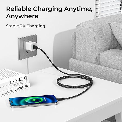 Basesailor for iPad Mini 7 Charger Cable 6.6FT 2 Pack,USB Type C Charging Power Cord for iPad Pro 10th Air 4th 5th Mini 6th,Samsung Galaxy S25 S24 S23 S22 Note 20,Moto Z4 G7 G9 Play,Steam Deck,AirPods