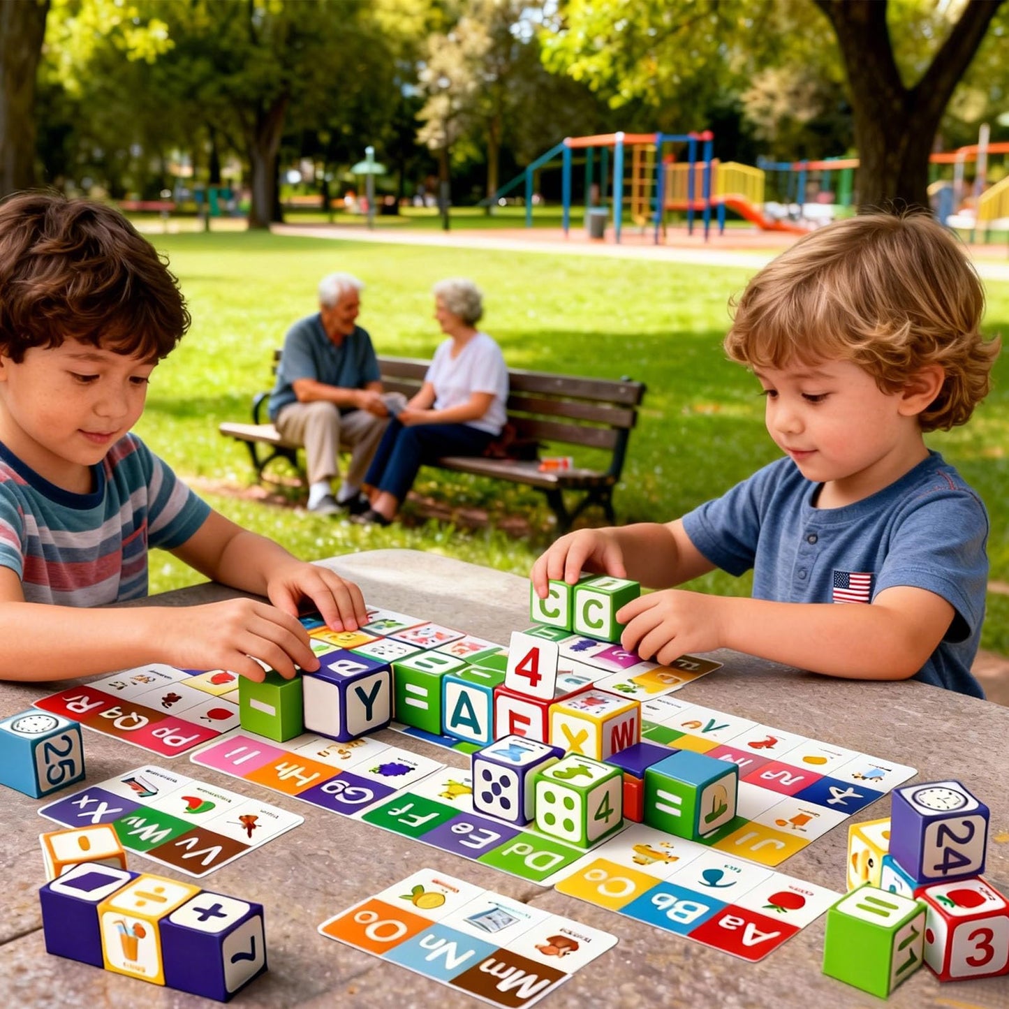 26 Pcs Magnetic Alphabet Blocks for Toddlers 1-3, ABC & Number Stacking Blocks with 9 Learning Cards, Educational Montessori STEM Toys for Kids Ages 3+ ，Montessori Toys for Boys Girls Gifts
