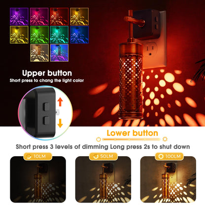 L LOHAS LED Night Lights Plug Into Wall, 2 Pack Plug in Night Light LED with Dusk to Dawn Sensor, 0-100LM Dimmable Nightlight, Wall Sconce-Style Design Nightlights for Bathroom, Hallway,Stairway,Gift