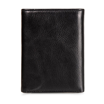 Lucky Brand Men's Smooth Leather Trifold Wallet - with RFID Blocking Lining, 6 Card Slots and Large Bill Pocket- Black