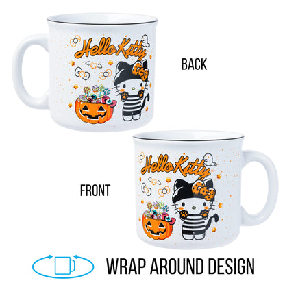 Silver Buffalo Sanrio Hello Kitty Halloween Ceramic Camper Mug, 20 Ounces