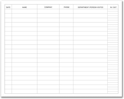 BookFactory Visitor Log Book/Visitor Register/Visitor Sign-in Book - 120 Pages, 8 7/8'' x 7'' - White Bonded Leather Cover, Section Sewn Hardbound (Made in USA)